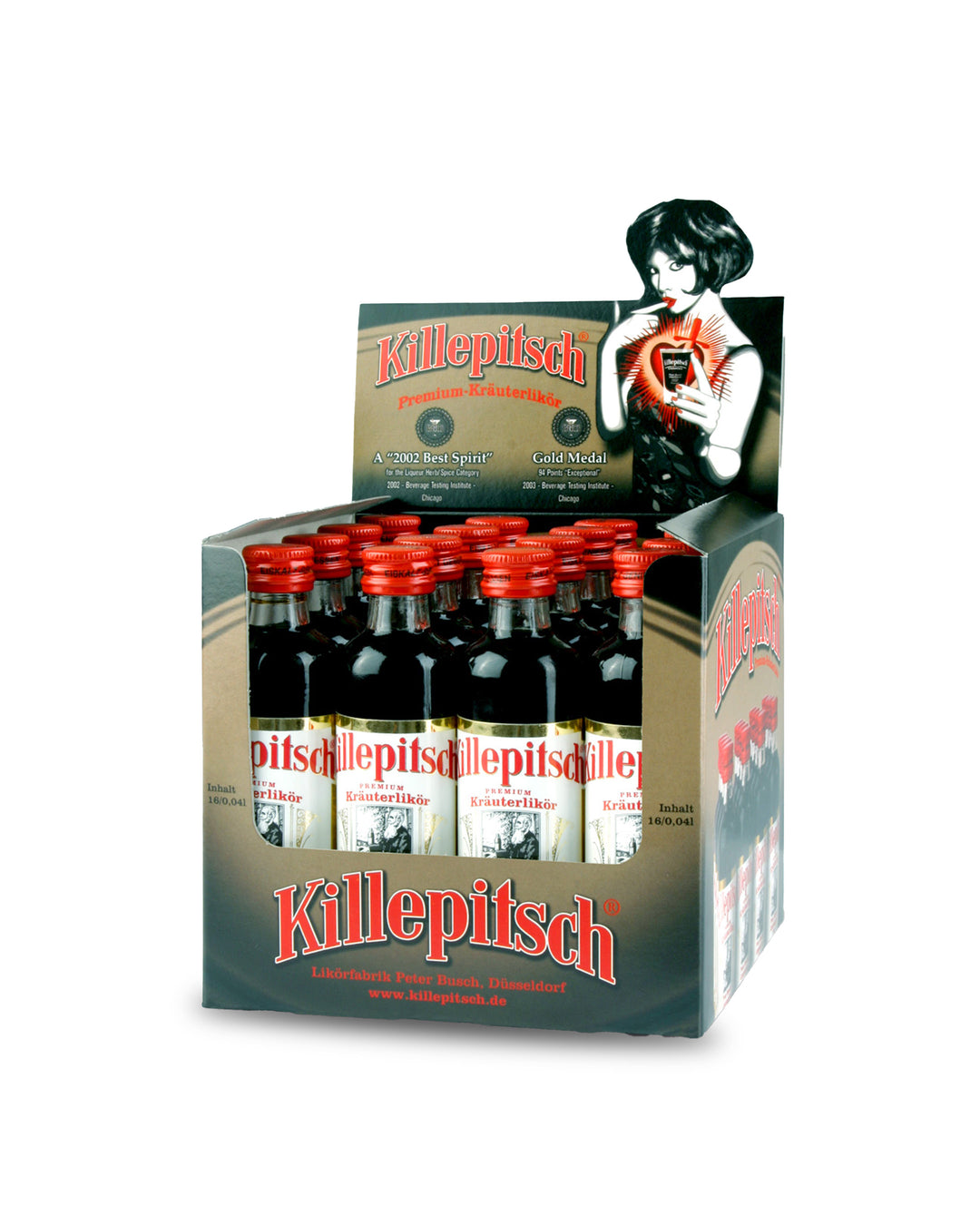 Killepitsch 42% - Premium-Kräuterlikör Display 16 x 40ml