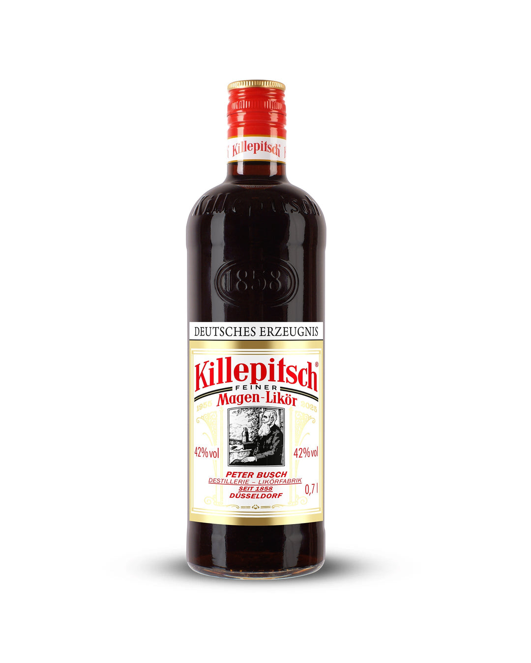 Killepitsch 42% - Premium-Kräuterlikör 0,7L Design Etikett "70 Jahre" Kräuterlikör Peter Busch GmbH & Co. KG 