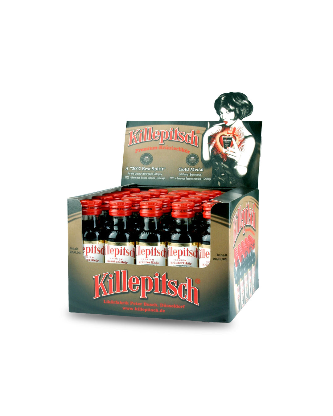 Killepitsch 42% - Premium-Kräuterlikör Display 25 x 20ml Kräuterlikör Peter Busch GmbH & Co. KG 0.02L 